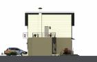 Дом с мансардой, гаражом, террасой и балконами - 1 секция